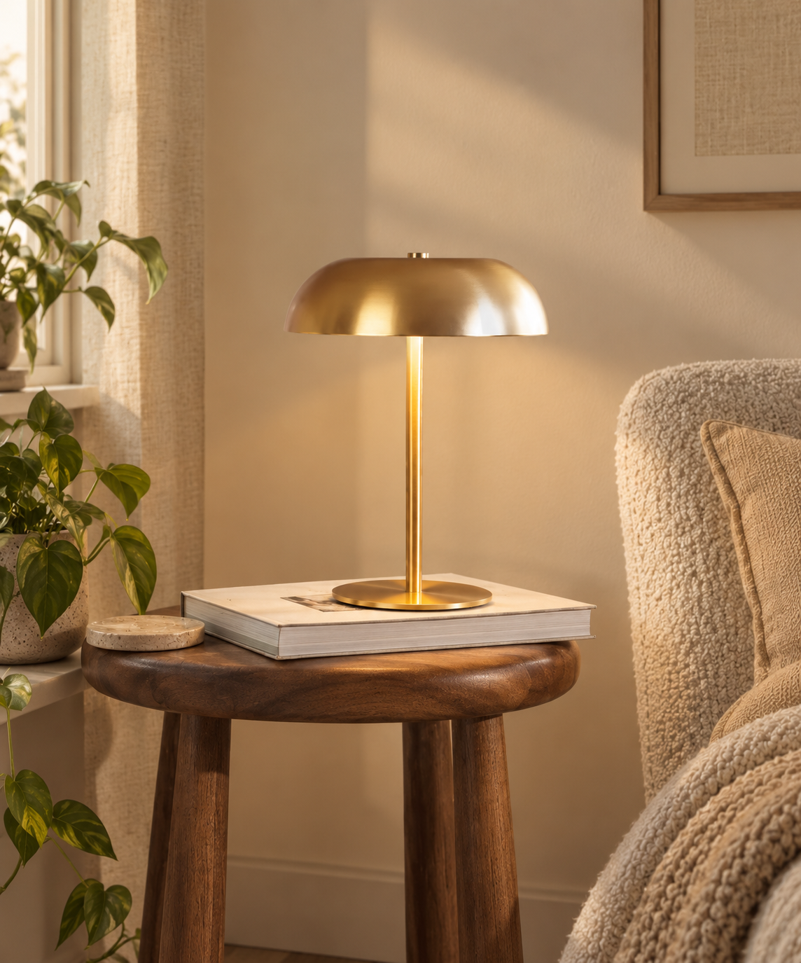 Luma Cordless Mushroom Table Lamp